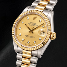 Rolex Datejust 16013 36mm Champagne Diamond Dial Two Tone Watch