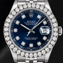 Rolex Datejust 16234 36mm Blue Diamond Dial Stainless Steel Watch
