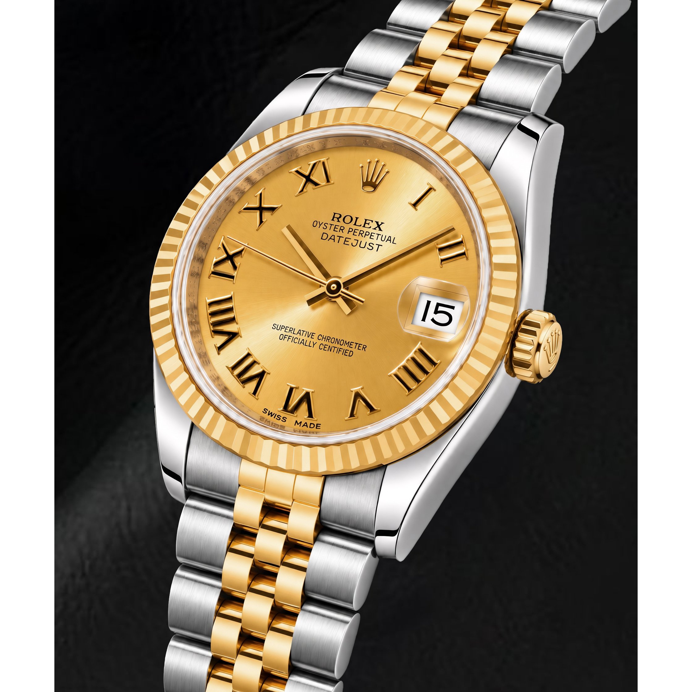 Rolex Datejust 178273 31mm Champagne Roman Dial Two Tone Watch