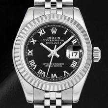 Rolex Datejust 179174 26mm Black Roman Dial Stainless Steel Watch