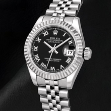 Rolex Datejust 179174 26mm Black Roman Dial Stainless Steel Watch