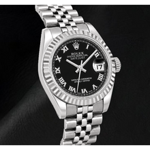 Rolex Datejust 179174 26mm Black Roman Dial Stainless Steel Watch