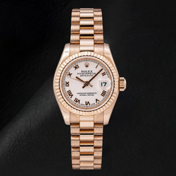 Rolex Datejust 179175 26mm Pink Roman Dial Rose Gold Watch