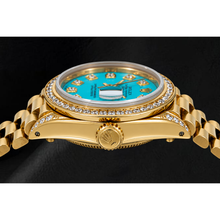 Rolex Datejust 26MM 6917 Turquoise Diamond Dial Yellow Gold Watch