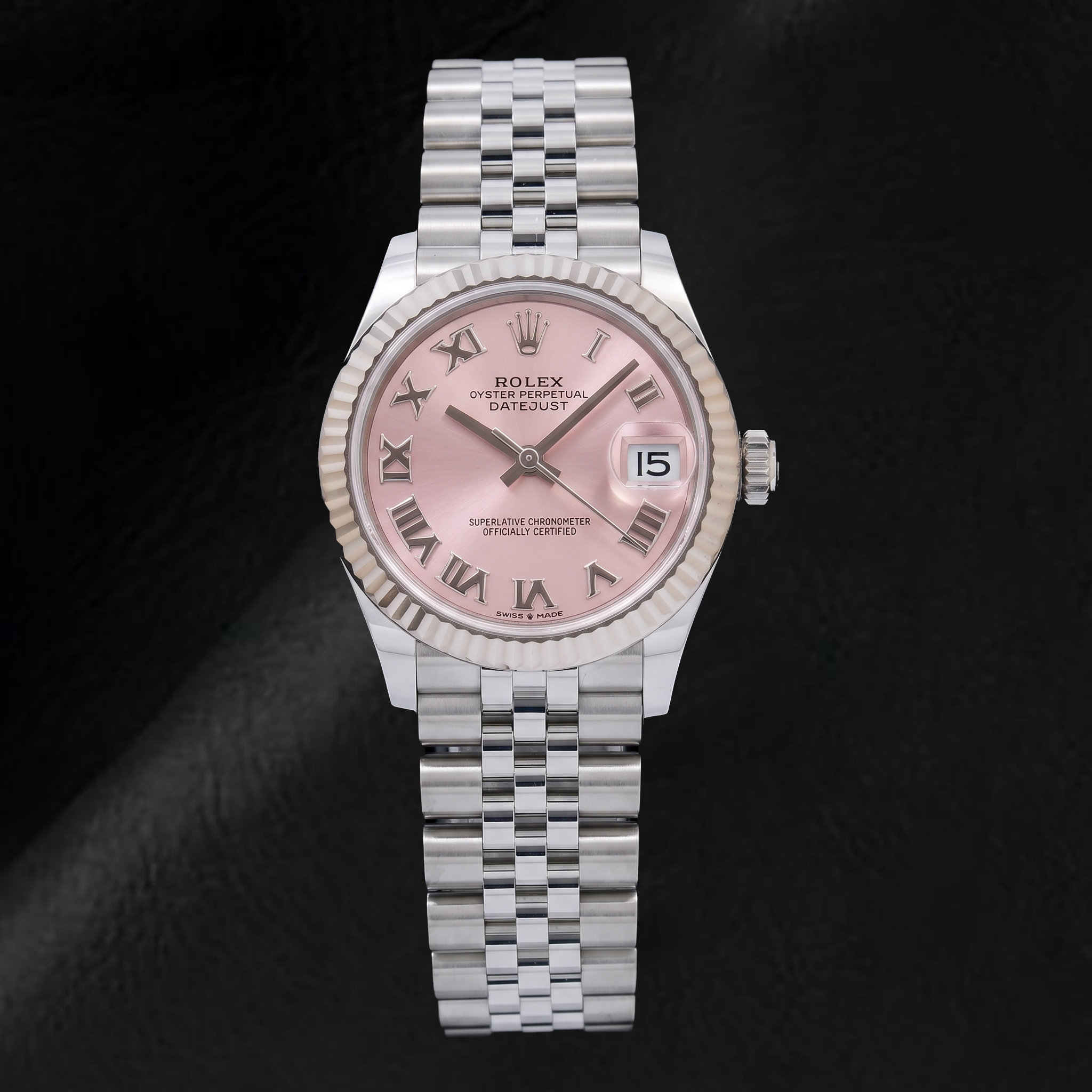 Rolex Datejust 278274 31mm Pink Roman Dial Stainless Steel Watch