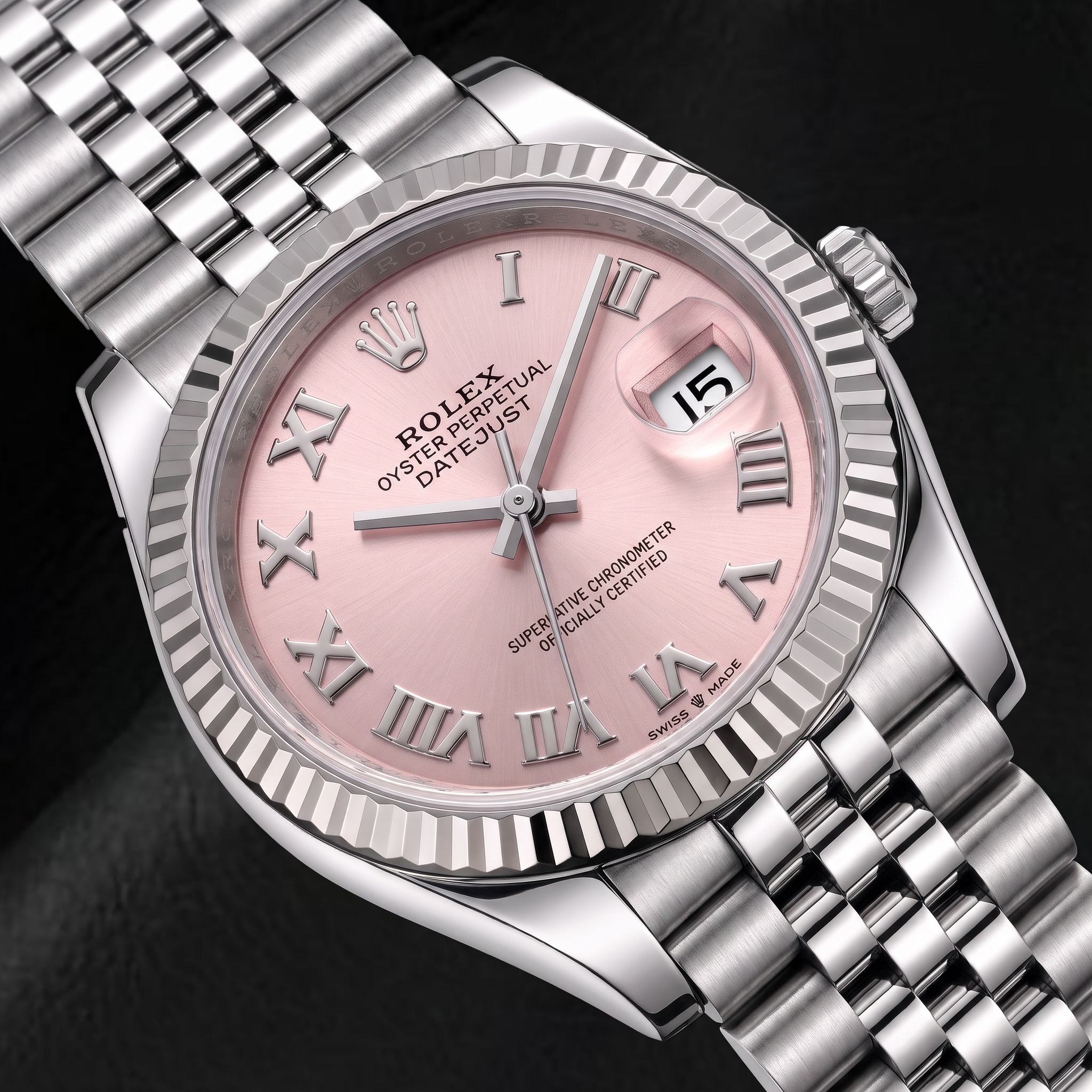 Rolex Datejust 278274 31mm Pink Roman Dial Stainless Steel Watch