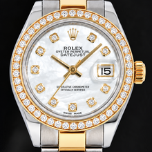 Rolex Datejust 279383RBR 28mm White Mother Of Pearl Diamond Dial Two Tone Watch