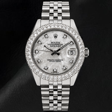 Rolex Datejust 31mm 178240 White Mother of Pearl Diamond Dial Diamond Bezel Watch
