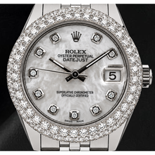 Rolex Datejust 31mm 178240 White Mother of Pearl Diamond Dial Diamond Bezel Watch
