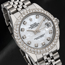 Rolex Datejust 31mm 178240 White Mother of Pearl Diamond Dial Diamond Bezel Watch