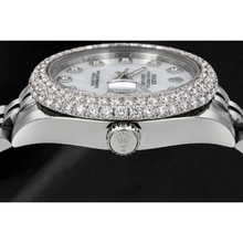 Rolex Datejust 31mm 178240 White Mother of Pearl Diamond Dial Diamond Bezel Watch