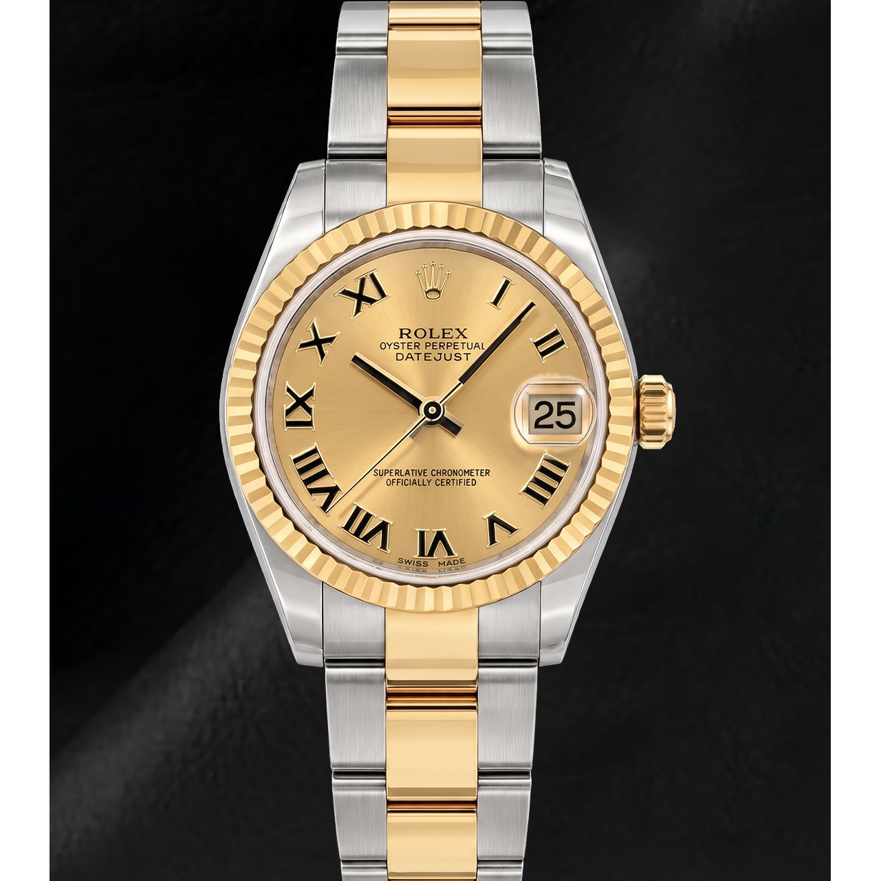 Rolex Datejust 31mm 178243 Champagne Roman Dial Two Tone Watch