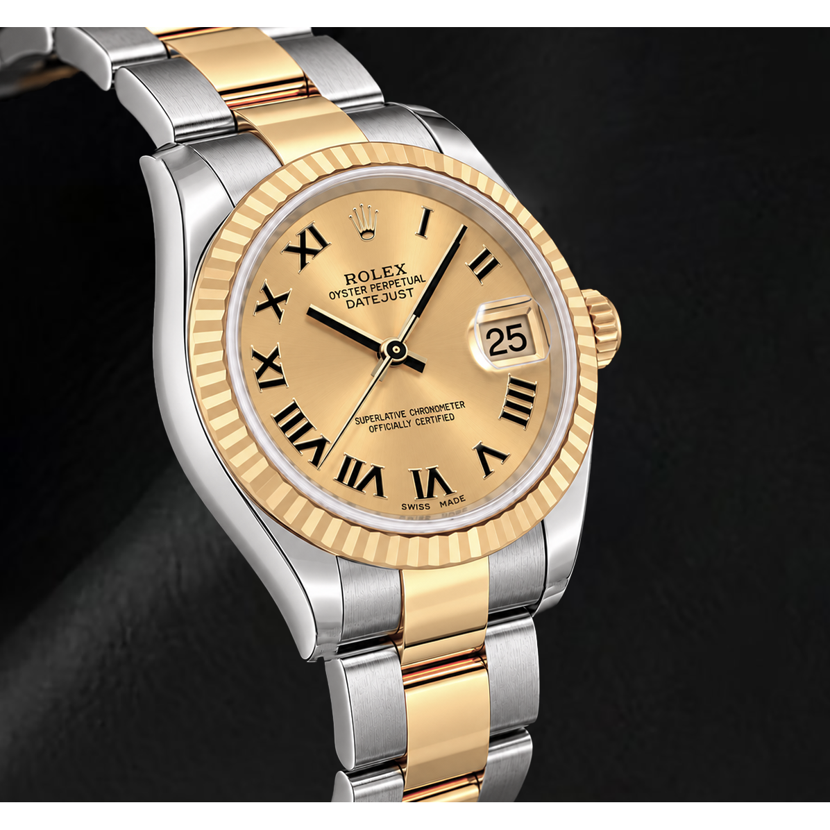 Rolex Datejust 31mm 178243 Champagne Roman Dial Two Tone Watch