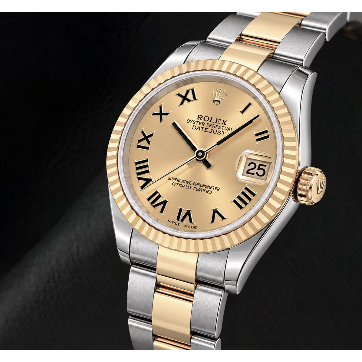 Rolex Datejust 31mm 178243 Champagne Roman Dial Two Tone Watch