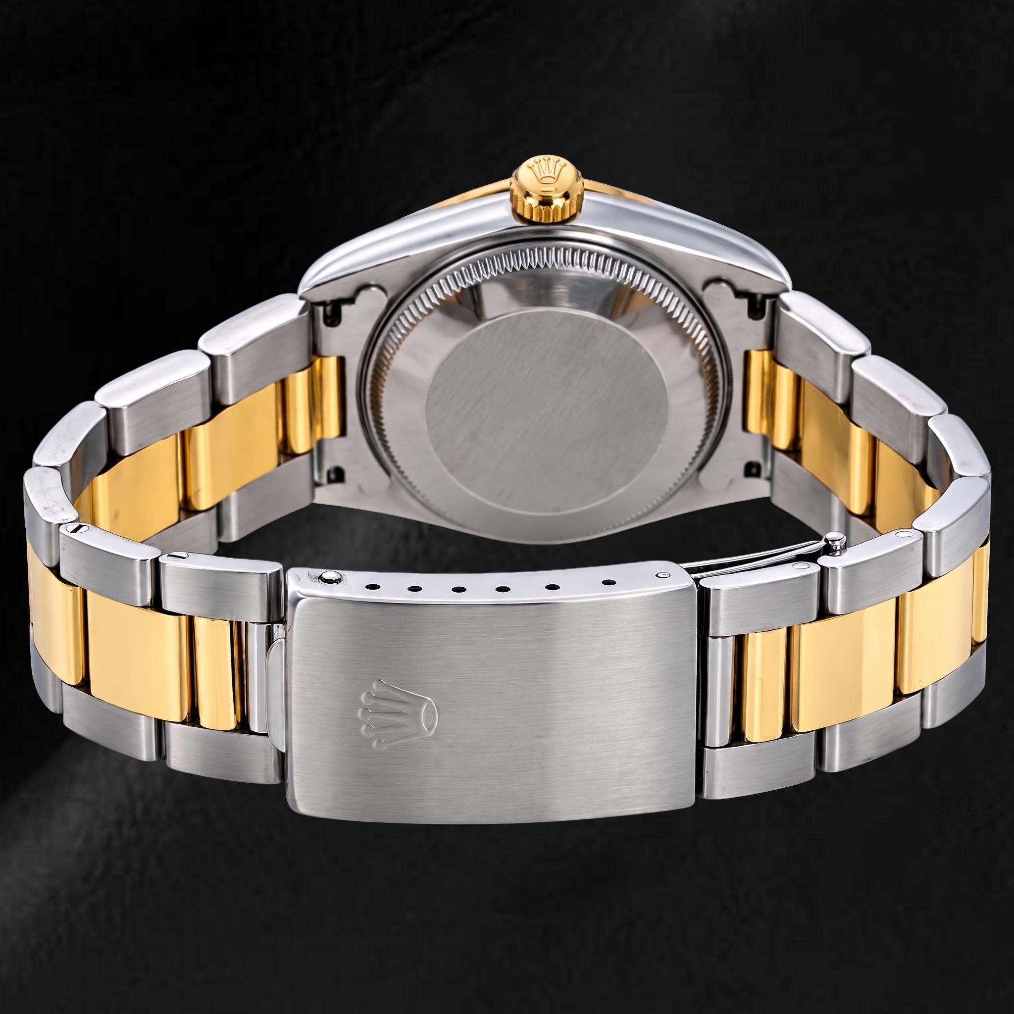 Rolex Datejust 31mm 68243 Champagne Diamond Dial Fluted Bezel Two Tone Watch