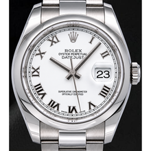 Rolex Datejust 36mm 116200 White Roman Dial Smooth Bezel Watch