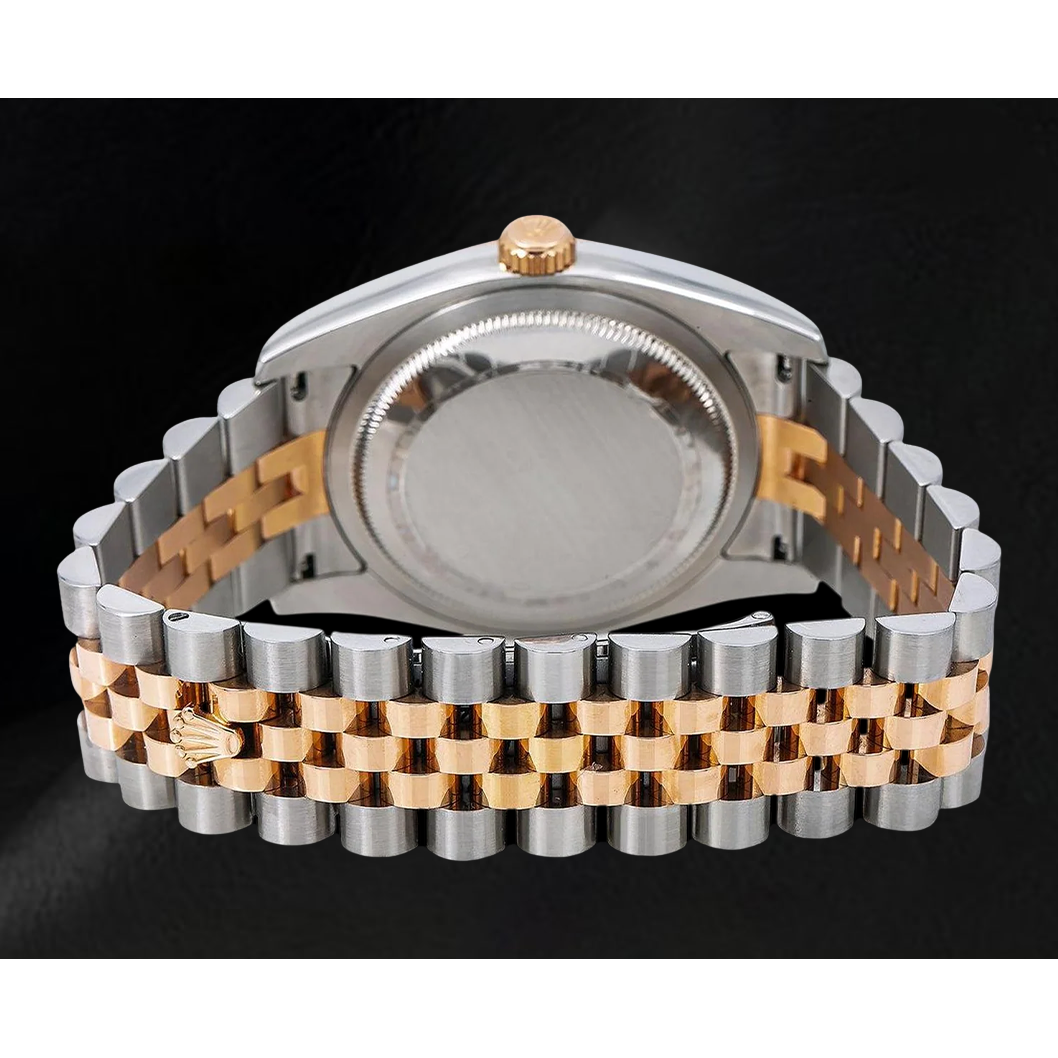 Rolex Datejust 36mm 116231 Black Dial Rose Gold and Stainless Steel Watch