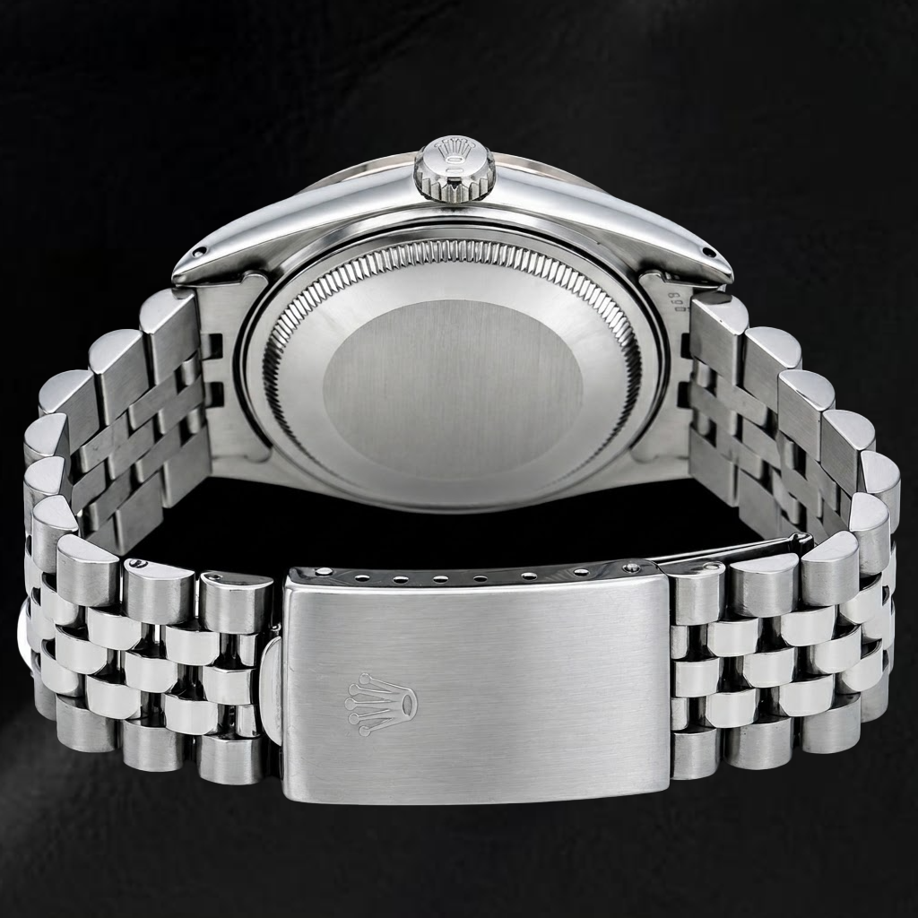 Rolex Datejust 36mm 1601 Blue Diamond Dial Diamond Bezel Stainless Steel Watch