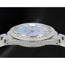 Rolex Datejust 36mm 1601 Blue Mother of Pearl Roman Diamond Dial Stainless Steel Watch