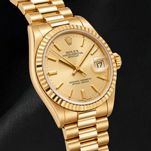 Rolex Datejust 68278 31mm Champagne Stick Dial Yellow Gold Watch