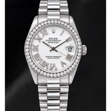 Rolex Datejust 68279 31mm White Roman Diamond Dial White Gold Watch