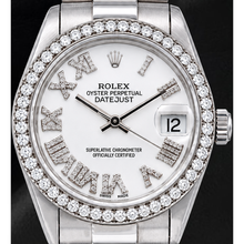 Rolex Datejust 68279 31mm White Roman Diamond Dial White Gold Watch