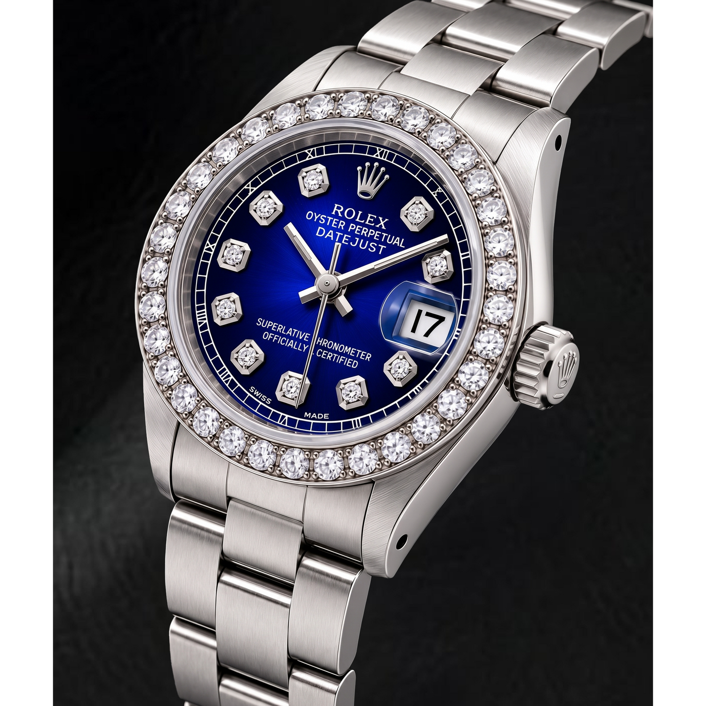 Rolex Datejust 6916 26mm Blue Diamond Dial Stainless Steel Watch