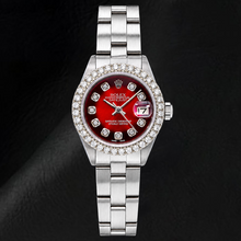 Rolex Datejust 6916 26mm Red Diamond Dial Stainless Steel Watch