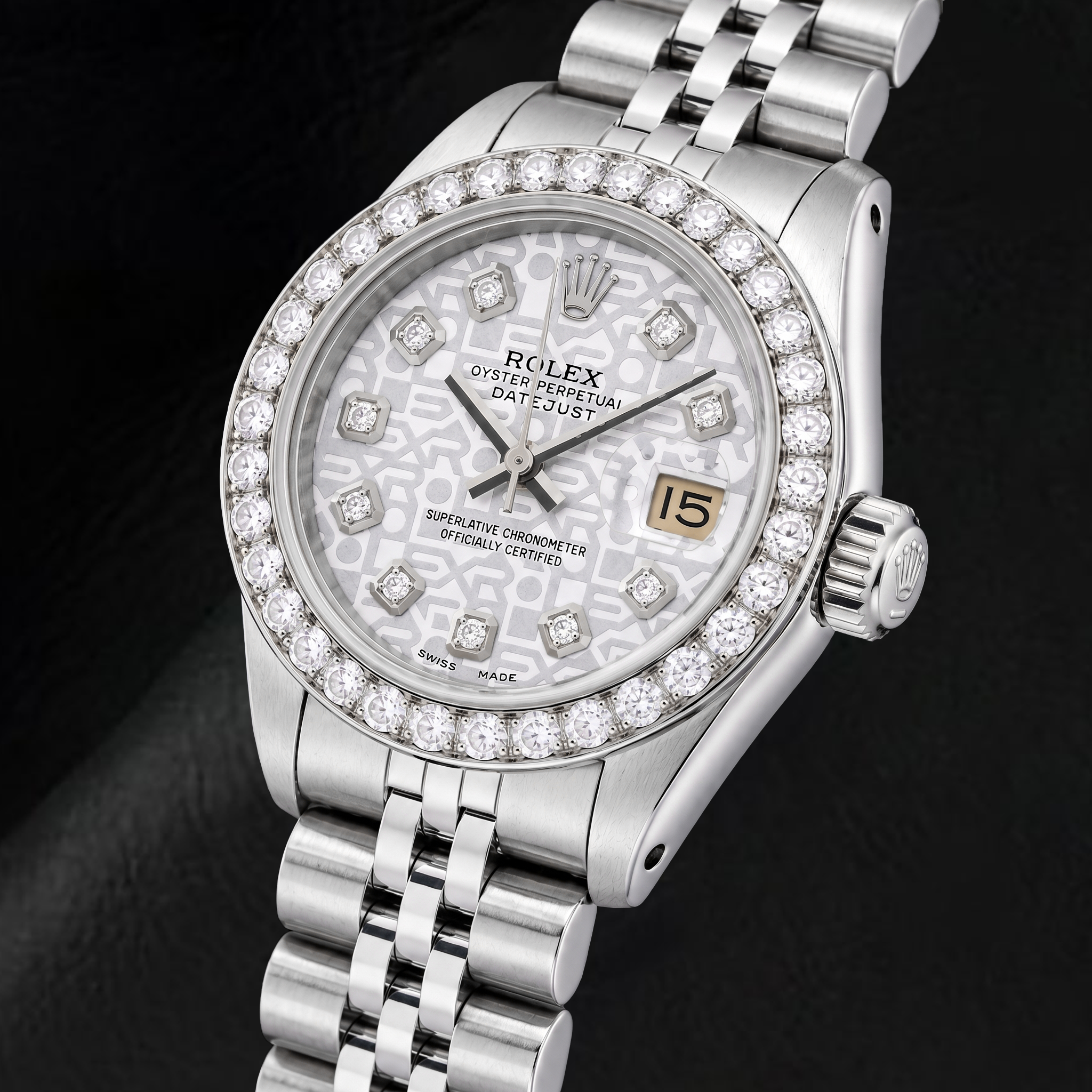 Rolex Datejust 6916 26mm Silver Jubilee Diamond Dial Stainless Steel Watch