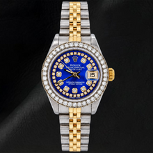 Rolex Datejust 6917 26mm Blue String Diamond Dial Two Tone Jubilee Bracelet Watch
