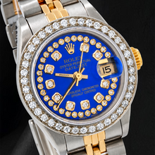 Rolex Datejust 6917 26mm Blue String Diamond Dial Two Tone Jubilee Bracelet Watch