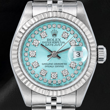 Rolex Datejust 6917 26mm Ice Blue String Diamond Dial Stainless Steel Jubilee Bracelet Watch