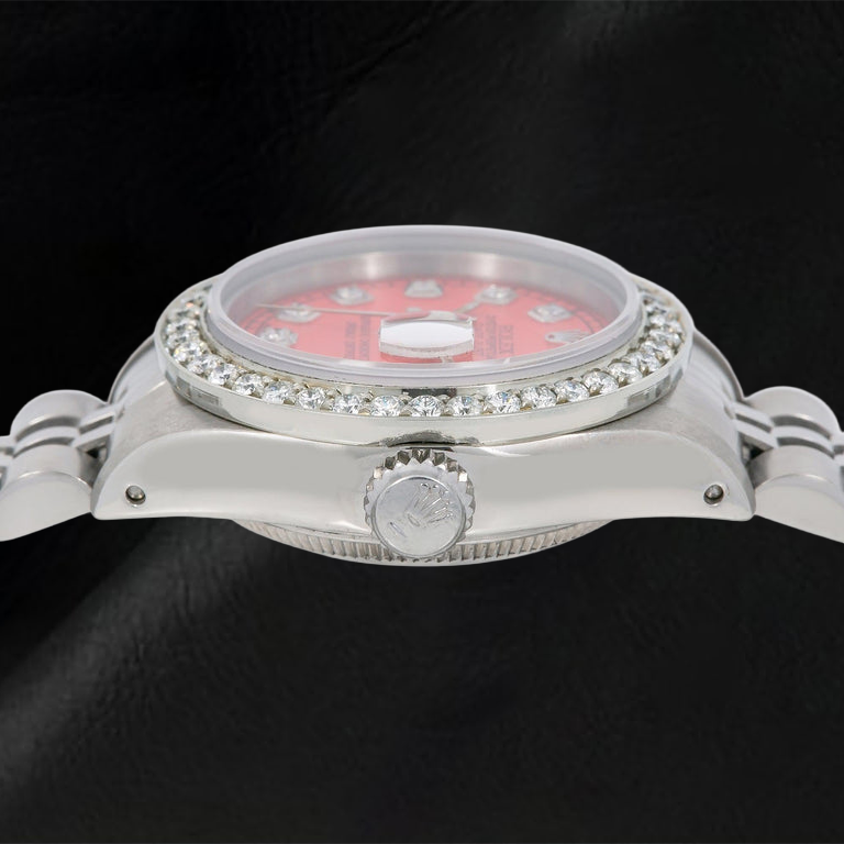 Rolex Datejust 6917 26mm Red Diamond Dial Stainless Steel Jubilee Bracelet Watch