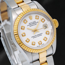 Rolex Datejust 6917 26mm White Diamond Dial Two Tone Oyster Bracelet Watch
