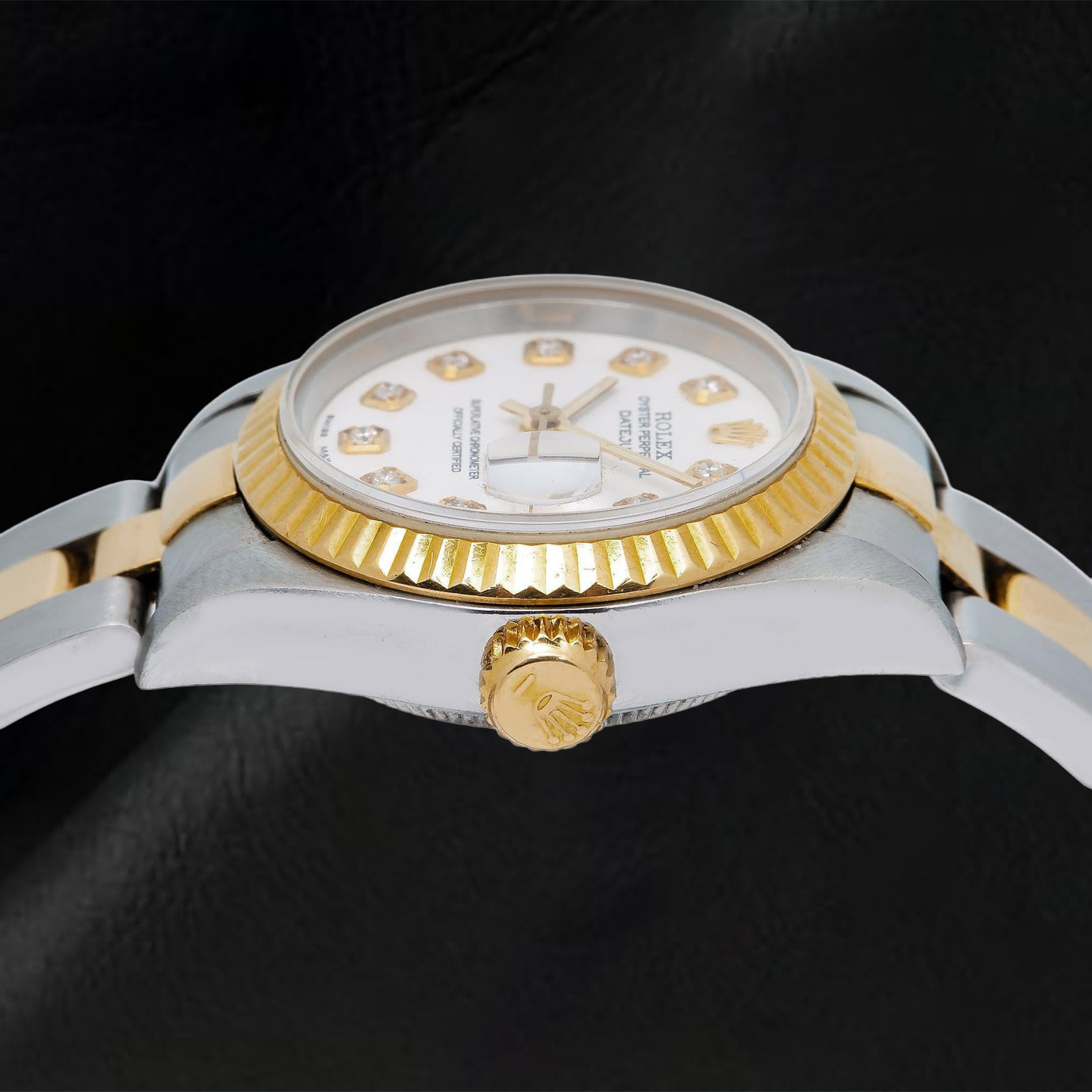 Rolex Datejust 6917 26mm White Diamond Dial Two Tone Oyster Bracelet Watch