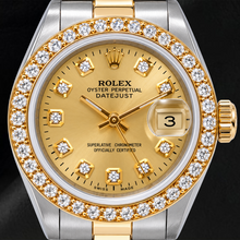 Rolex Datejust 69173 26mm Champagne Diamond Dial Two Tone Oyster Bracelet Watch