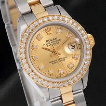 Rolex Datejust 69173 26mm Champagne Diamond Dial Two Tone Oyster Bracelet Watch