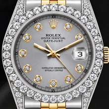 Rolex Datejust 69173 26mm Gray Diamond Dial Two Tone Jubilee Bracelet Watch