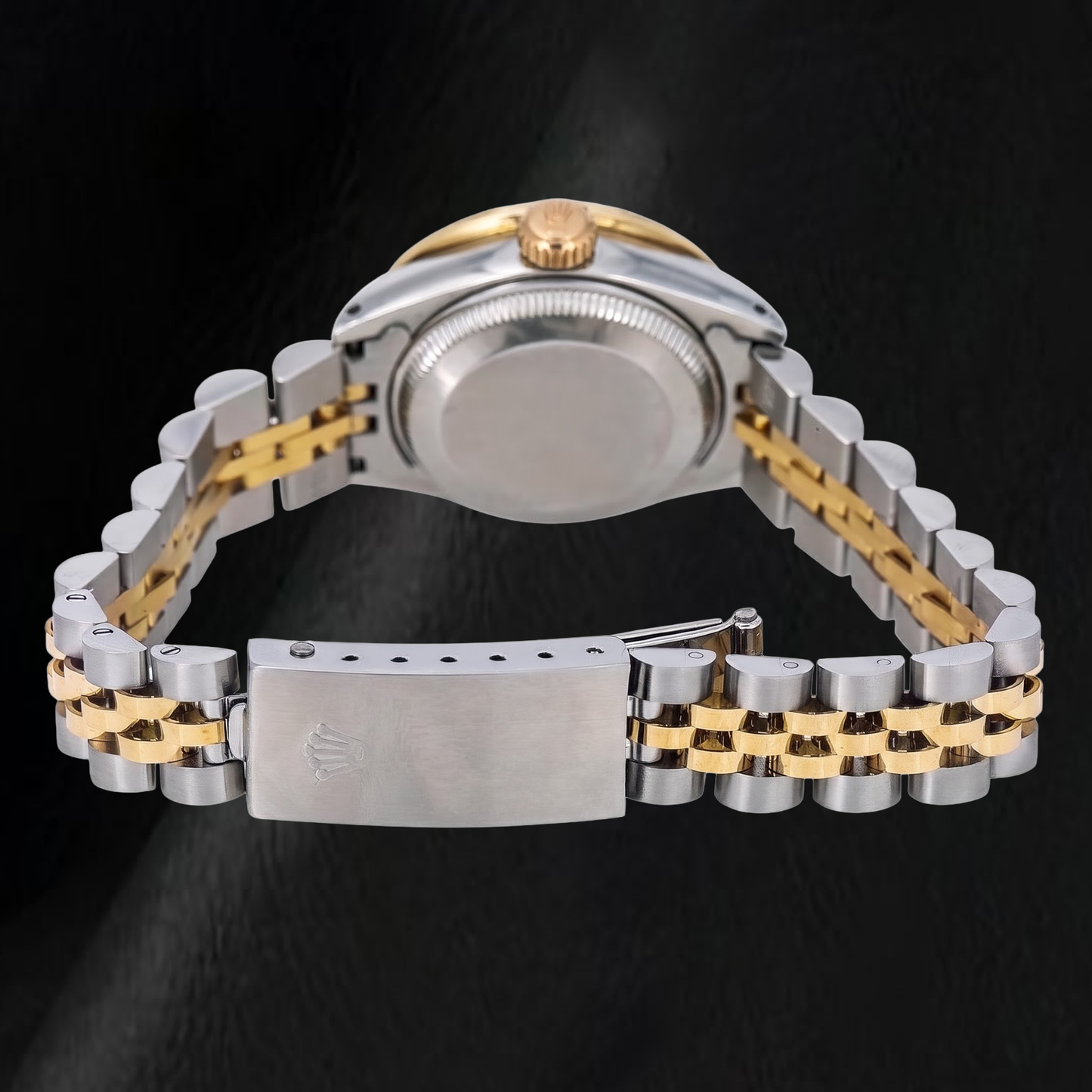 Rolex Datejust 69173 26mm Paved Diamond Roman Dial Two Tone Jubilee Bracelet Watch