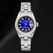 Rolex Datejust 69174 26mm Blue Factory Diamond Dial Stainless Steel Watch