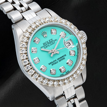 Rolex Datejust 69174 26mm Turquoise Diamond Dial Stainless Steel Jubilee Bracelet Watch
