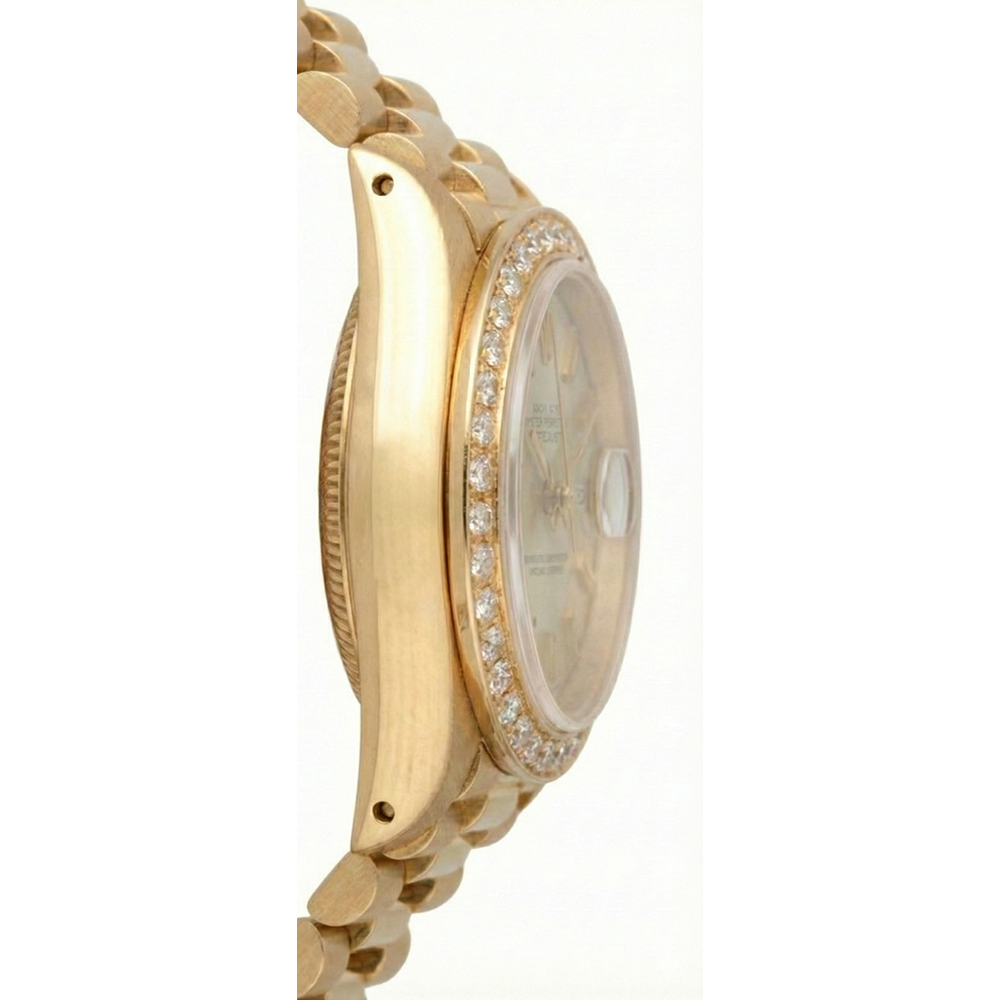 Rolex Datejust President Style Watch Ivory Color Diamond Bezel
