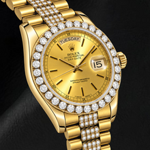 Rolex Day-Date 18078 36mm Champagne Stick Dial Yellow Gold Watch