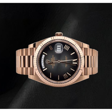 Rolex Day Date 228235 40mm Black Roman Dial Rose Gold Watch