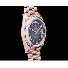 Rolex Day Date 228235 40mm Black Roman Dial Rose Gold Watch