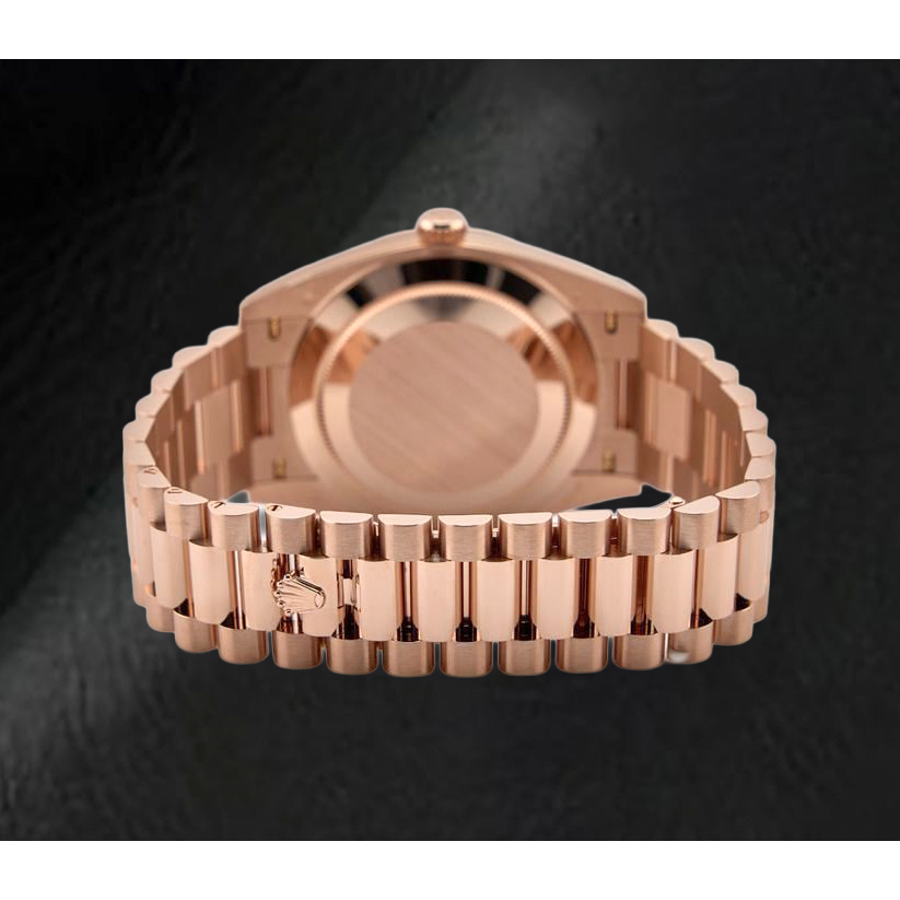 Rolex Day Date 228235 40mm Black Roman Dial Rose Gold Watch