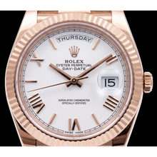 Rolex Day Date 228235 40mm White Roman Dial Rose Gold Watch