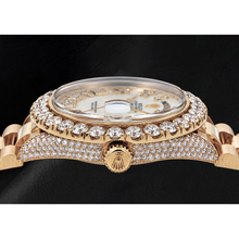 Rolex Day Date 36mm 1803 White Mother of Pearl Roman Diamond Dial Watch Yellow Gold