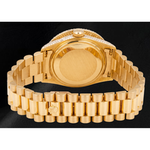 Rolex Day Date 36mm 1803 White Mother of Pearl Roman Diamond Dial Watch Yellow Gold