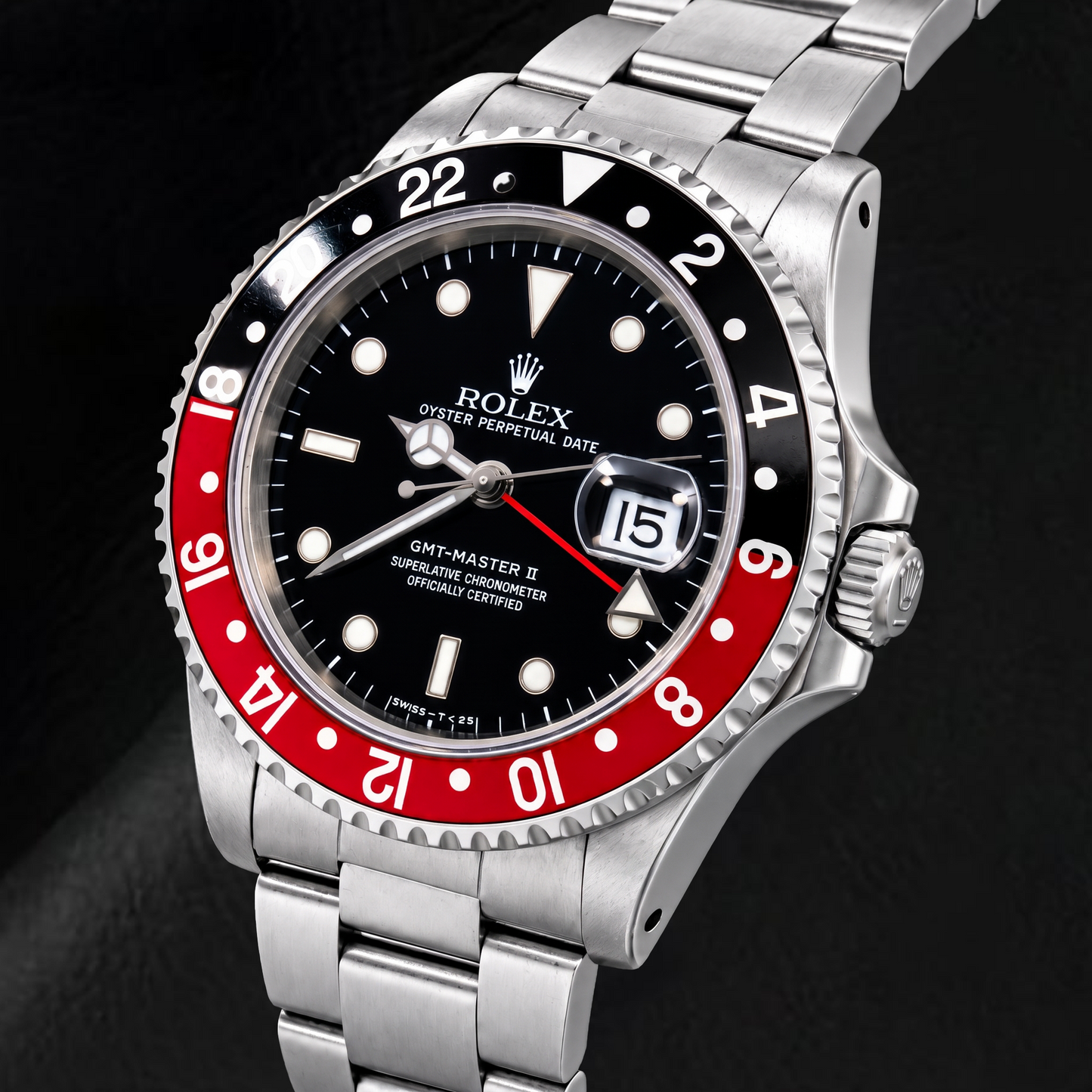 Rolex GMT-Master II 16710 40mm Coke Black Luminous Dial Stainless Steel Watch